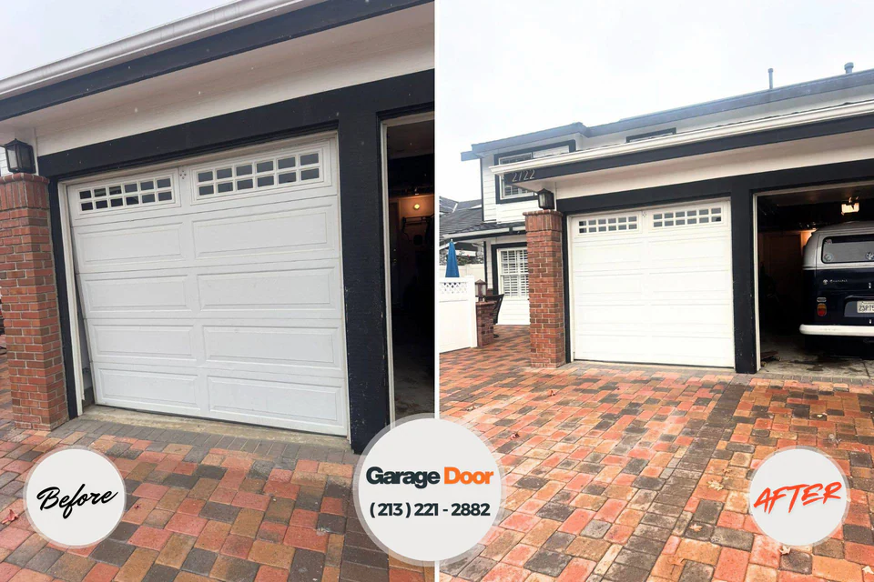 Before and after: garage door repair Royersford, PA